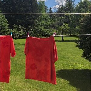 red tie die t-shirt